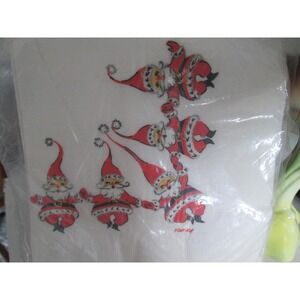 VTG Contempo Santa Claus‎ Christmas Hat Cocktail Appetizer Luncheon Napkins NIP